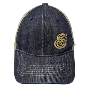 Union Resource Marketing Blue Beige Denim Mesh Baseball Cap Hat OS Adjustable